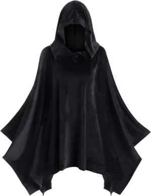 2024 Halloween Cape for Women Ladies Hooded Cape Solid Color Winter Cloak Cosplay Costume Cape Jacket