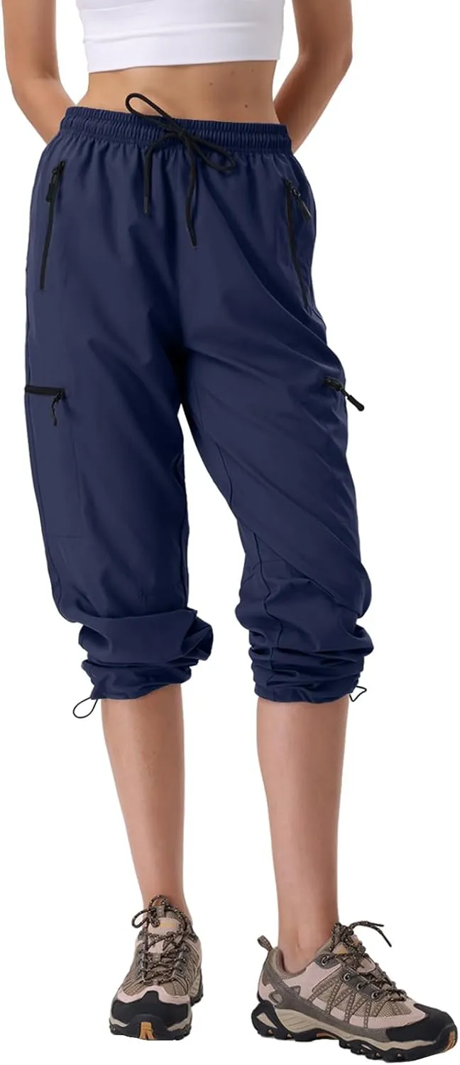 28"/30"/32"/34" Inseam Womens Hiking Pants Tall Quick Dry SPF Cargo Pants Lightweight UPF 50  Dry Fit 4 Zipper Pockets