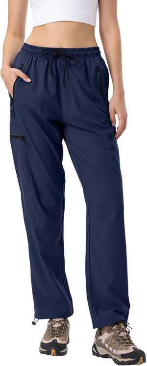 28"/30"/32"/34" Inseam Womens Hiking Pants Tall Quick Dry SPF Cargo Pants Lightweight UPF 50  Dry Fit 4 Zipper Pockets