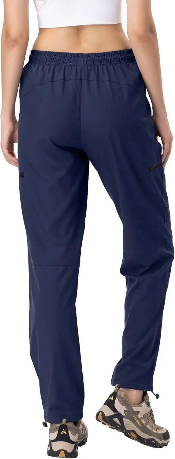 28"/30"/32"/34" Inseam Womens Hiking Pants Tall Quick Dry SPF Cargo Pants Lightweight UPF 50  Dry Fit 4 Zipper Pockets