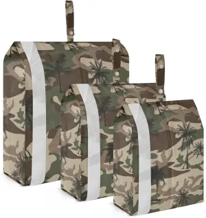 3 Set Packing Cubes Luggage Packing Organizers Camouflages with Palm Tree Travel Packing Storage Bags for Suitcase Travel Accessories