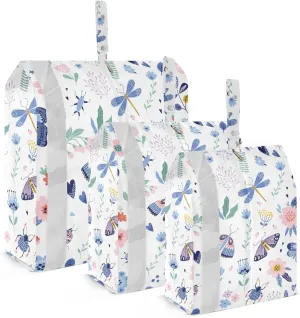 3 Set Packing Cubes Luggage Packing Organizers Colorful Pattern Insects Flowers Travel Packing Storage Bags for Suitcase Travel Accessories