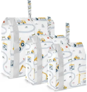 3 Set Packing Cubes Luggage Packing Organizers Cute Children's Pattern with Yellow Car Travel Packing Storage Bags for Suitcase Travel Accessories