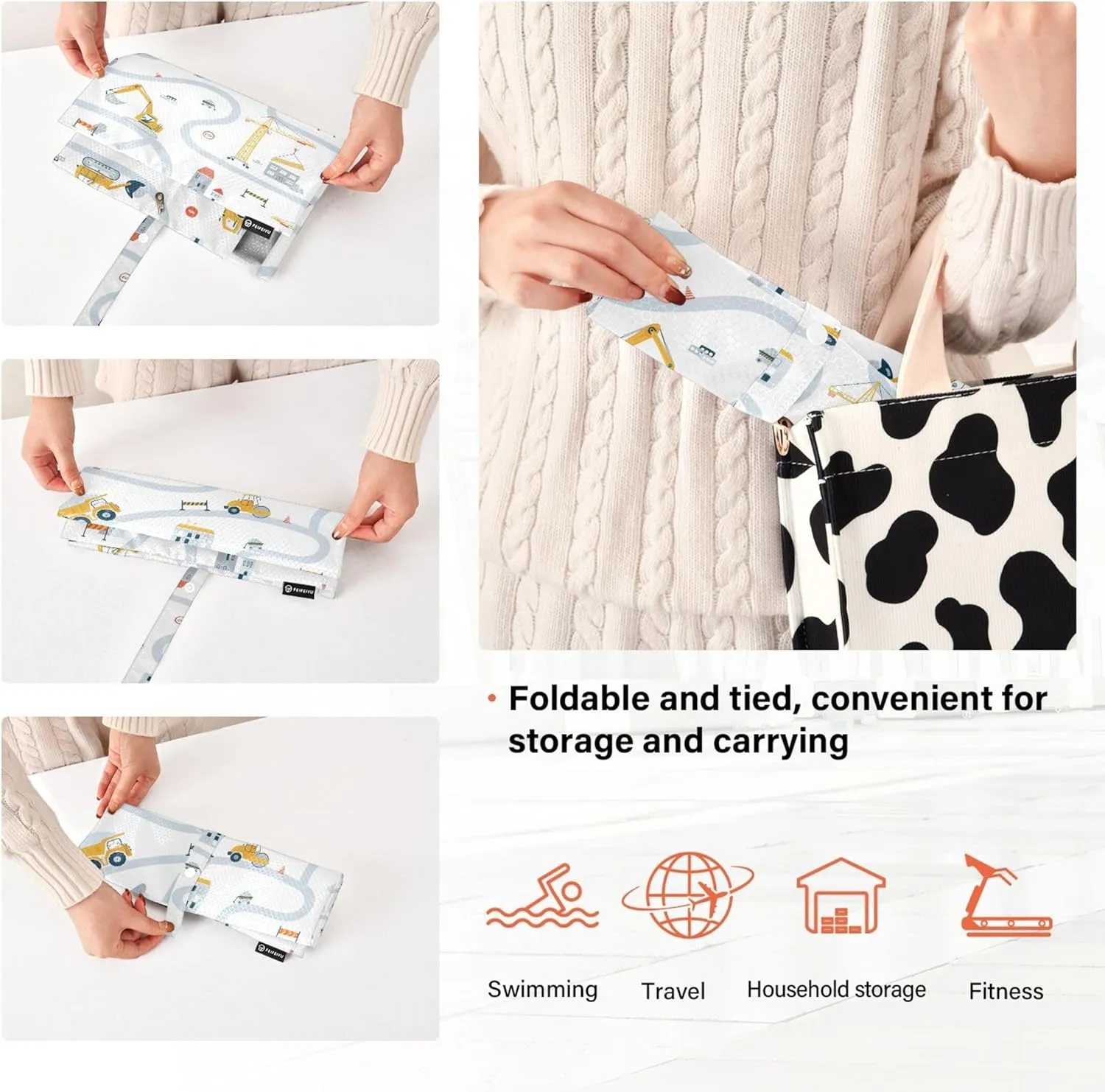 3 Set Packing Cubes Luggage Packing Organizers Cute Children's Pattern with Yellow Car Travel Packing Storage Bags for Suitcase Travel Accessories