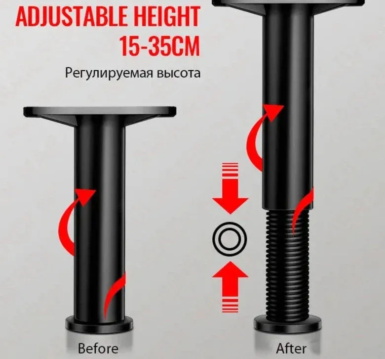 Adjustable Heavy Duty Furniture Leg for Sofa Dresser Bed Chair