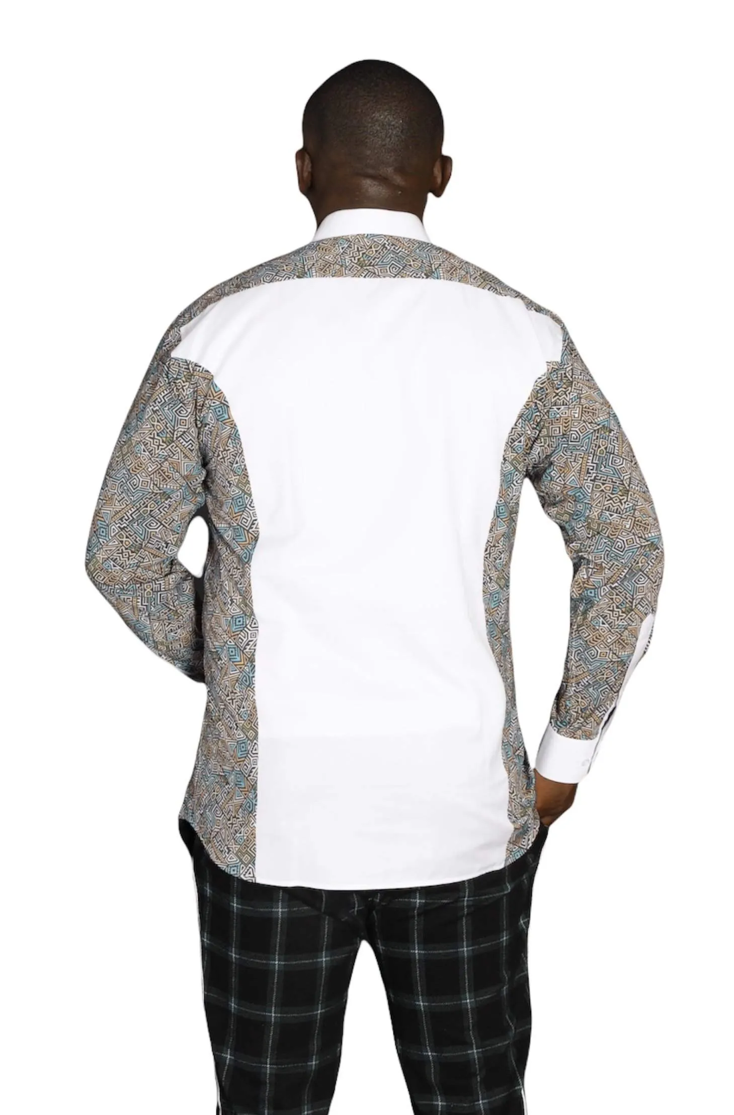 African White Shirt With African Touch