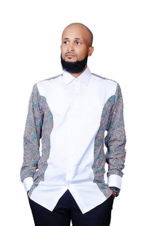 African White Shirt With African Touch