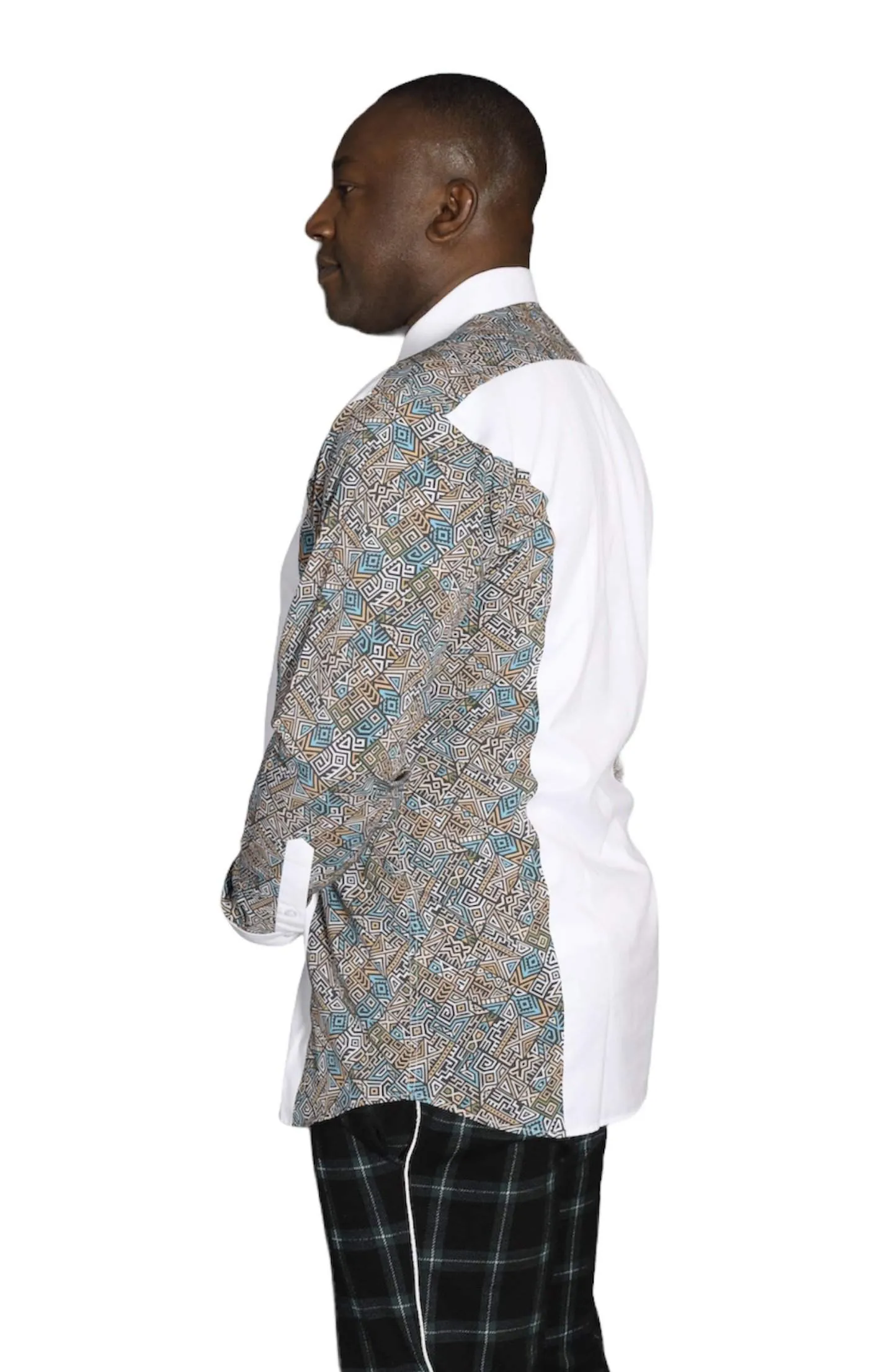 African White Shirt With African Touch