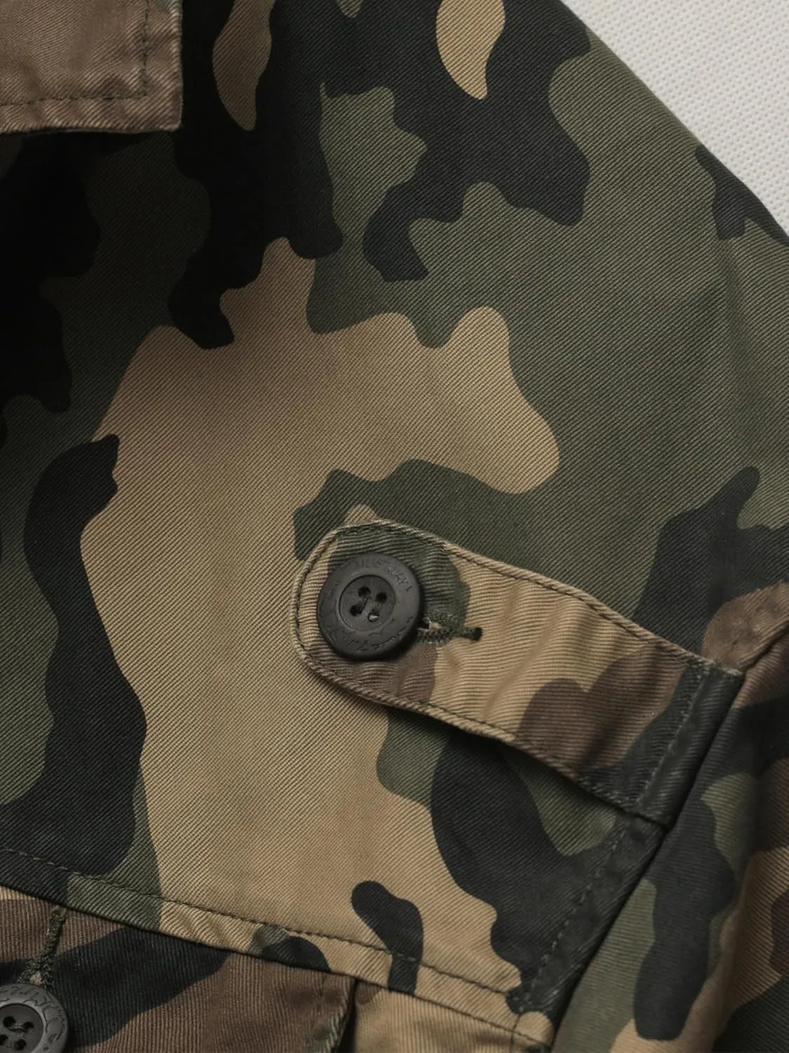AKHKING Men's Camo Jacket M65 BDU Military Field Jacket Cotton Tactical Combat Army With Multi-Pockets Coat