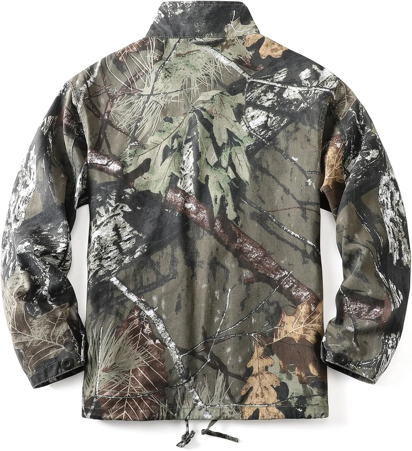 AKHKING Men's Camo Jacket M65 BDU Military Field Jacket Cotton Tactical Combat Army With Multi-Pockets Coat