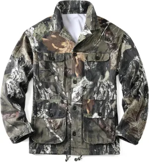 AKHKING Men's Camo Jacket M65 BDU Military Field Jacket Cotton Tactical Combat Army With Multi-Pockets Coat