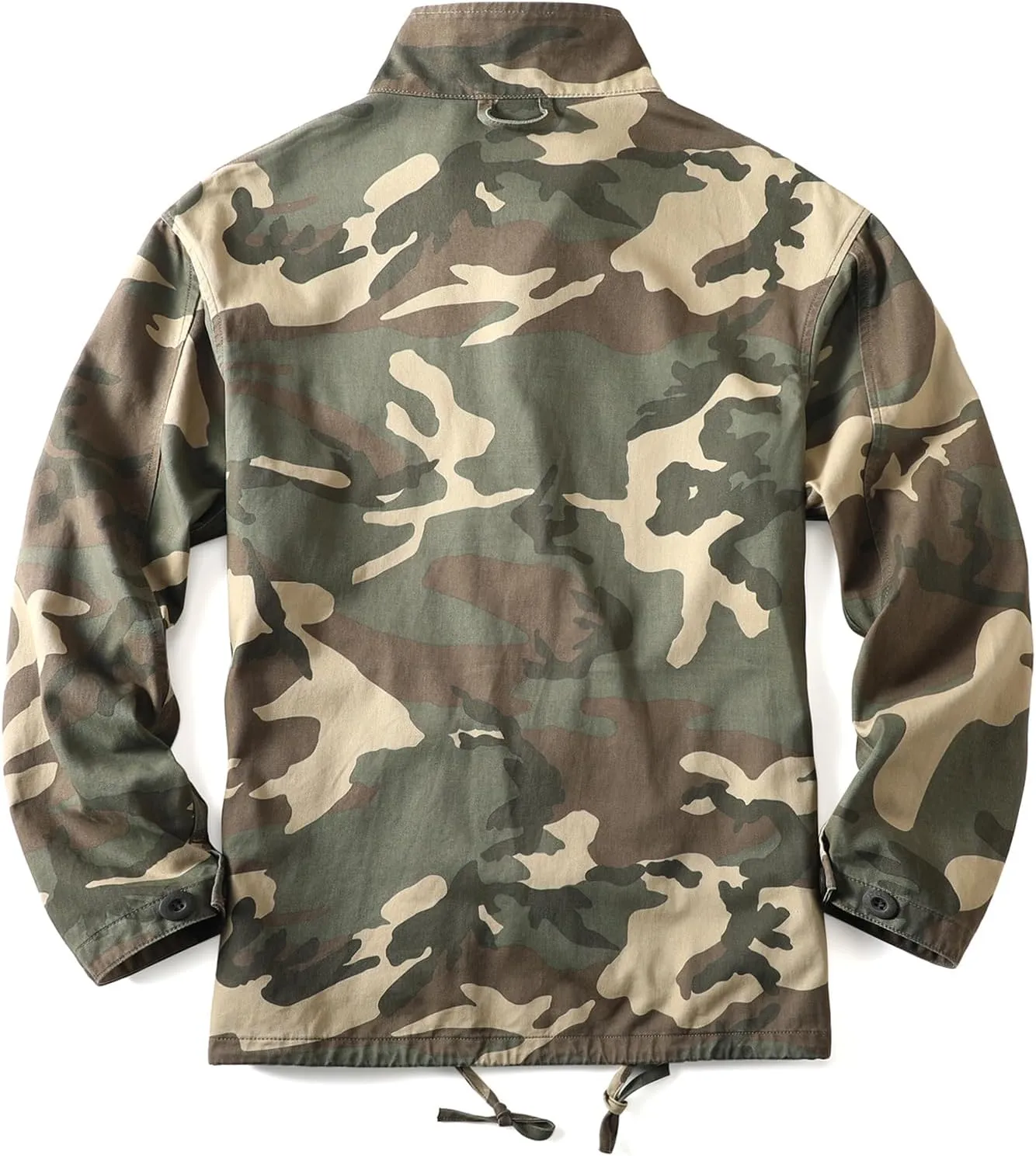 AKHKING Men's Camo Jacket M65 BDU Military Field Jacket Cotton Tactical Combat Army With Multi-Pockets Coat
