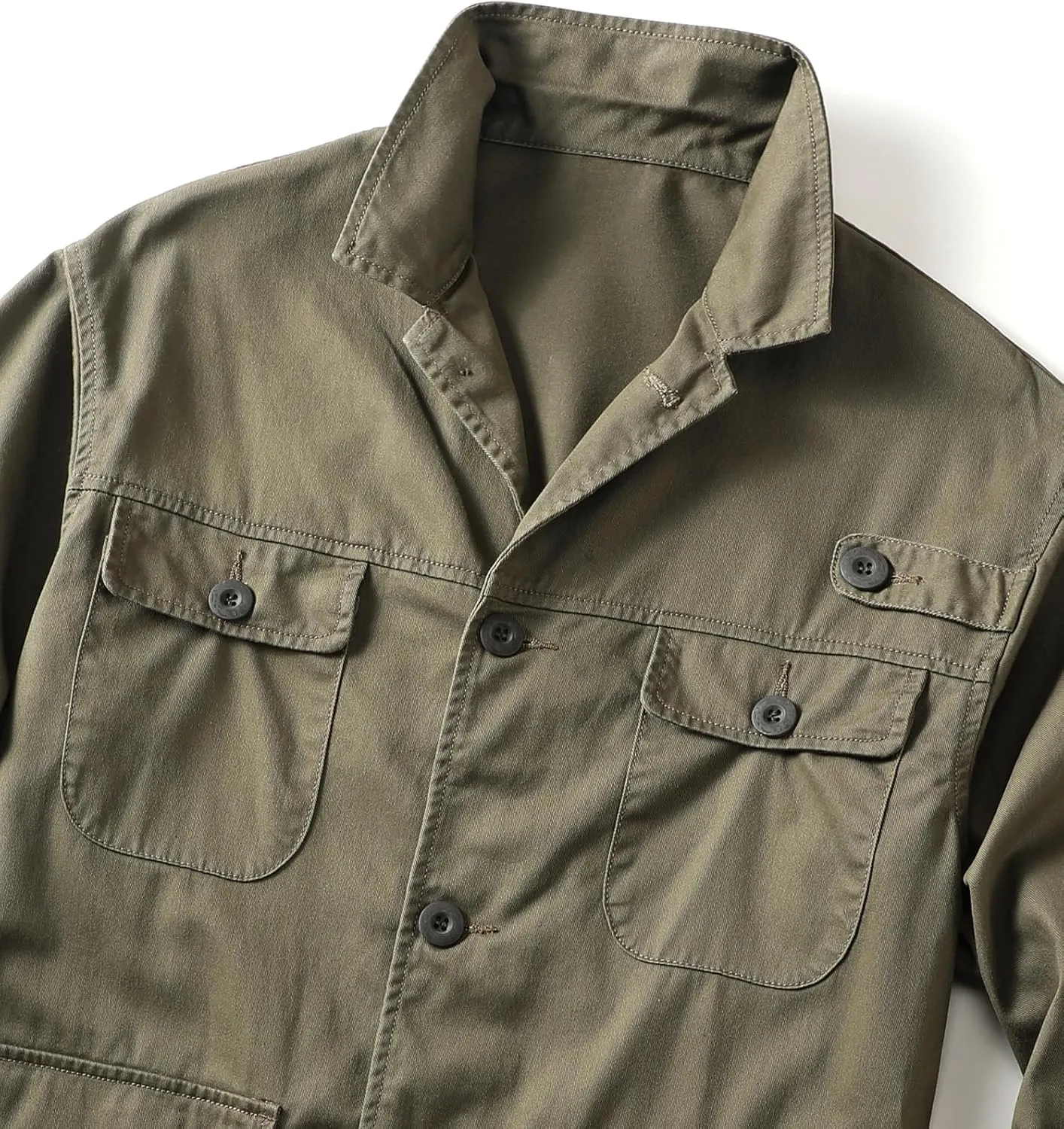AKHKING Men's Camo Jacket M65 BDU Military Field Jacket Cotton Tactical Combat Army With Multi-Pockets Coat