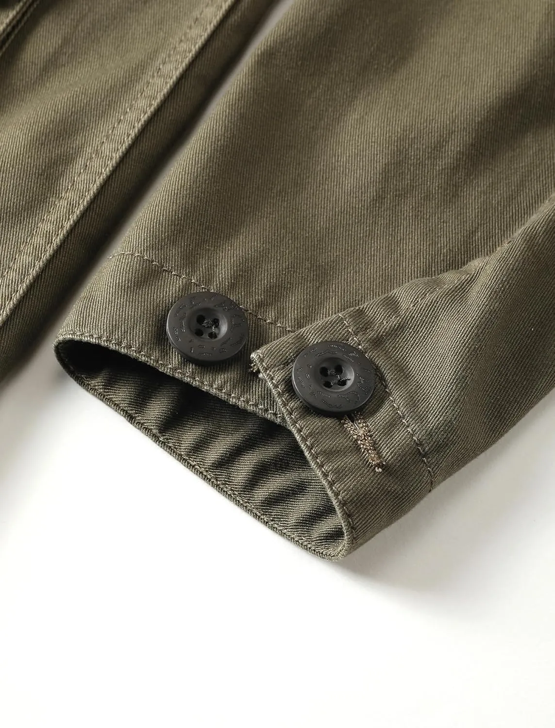 AKHKING Men's Camo Jacket M65 BDU Military Field Jacket Cotton Tactical Combat Army With Multi-Pockets Coat