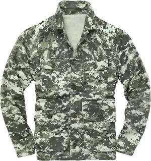 AKHKING Men's Camo Jacket M65 BDU Military Field Jacket Cotton Tactical Combat Army With Multi-Pockets Coat