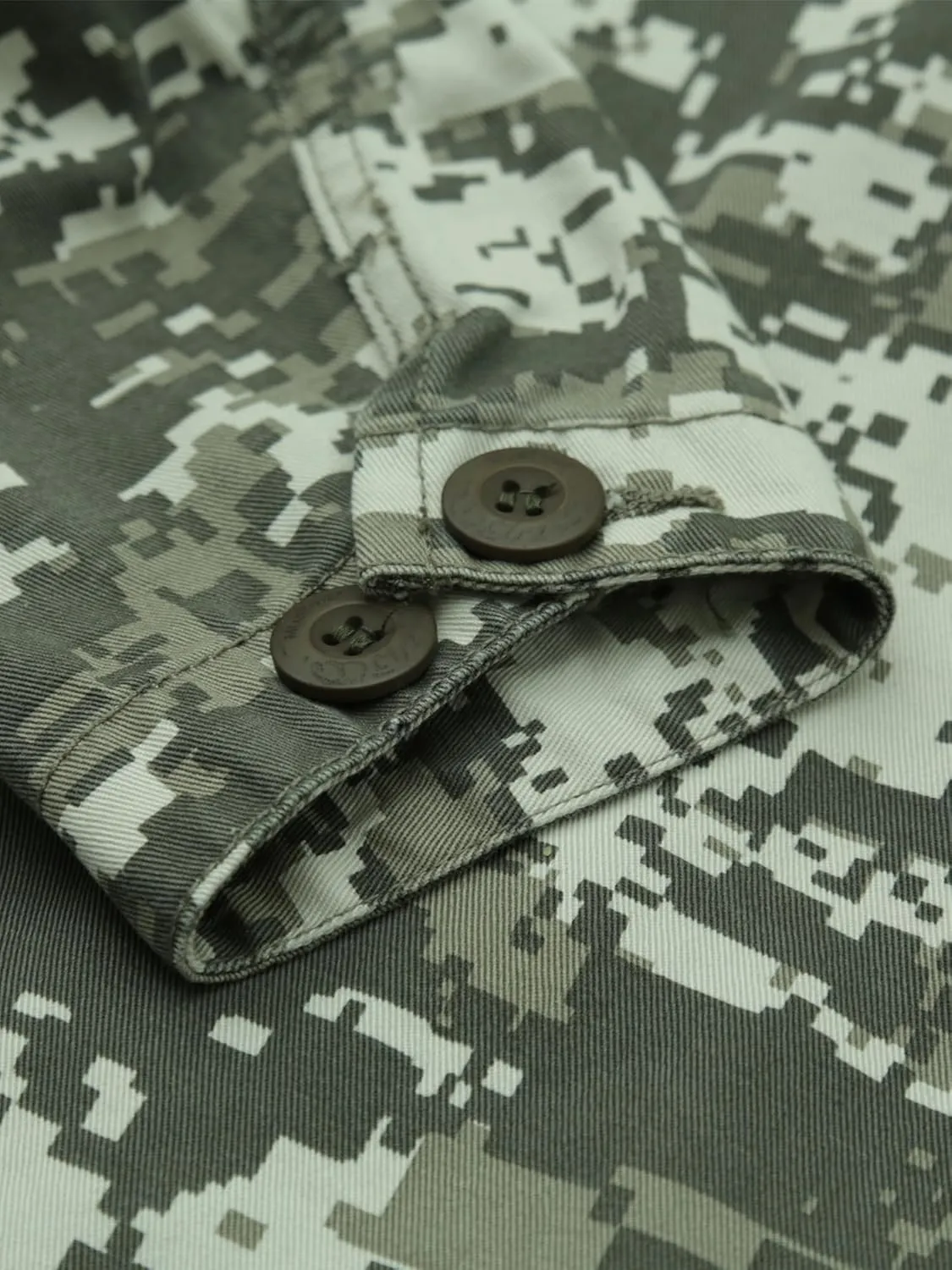 AKHKING Men's Camo Jacket M65 BDU Military Field Jacket Cotton Tactical Combat Army With Multi-Pockets Coat