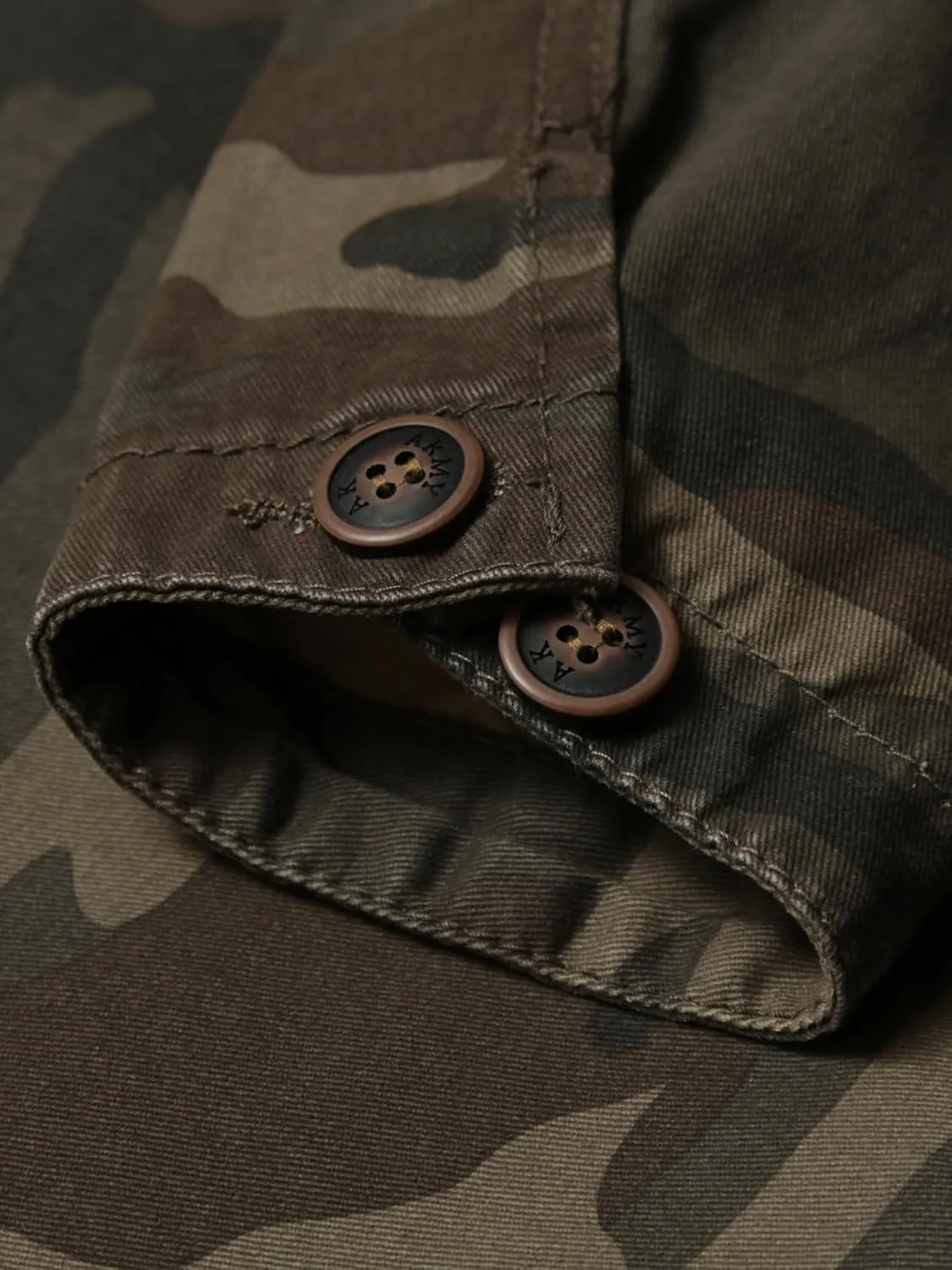 AKHKING Men's Camo Jacket M65 BDU Military Field Jacket Cotton Tactical Combat Army With Multi-Pockets Coat