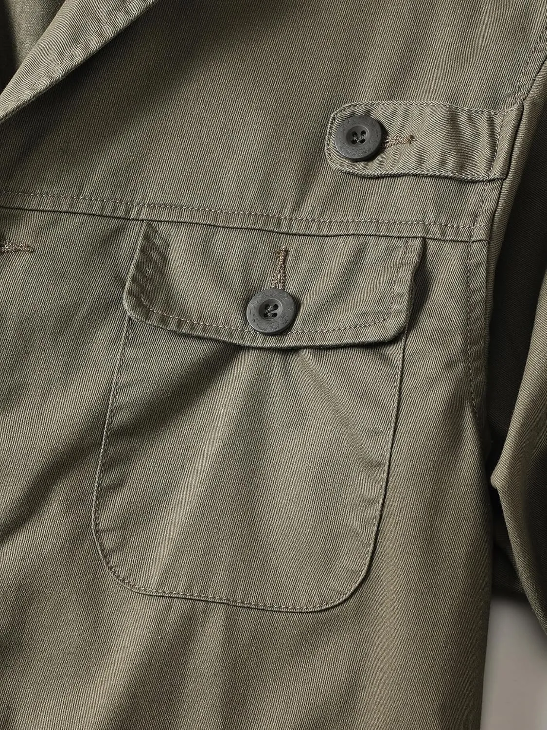 AKHKING Men's Camo Jacket M65 BDU Military Field Jacket Cotton Tactical Combat Army With Multi-Pockets Coat