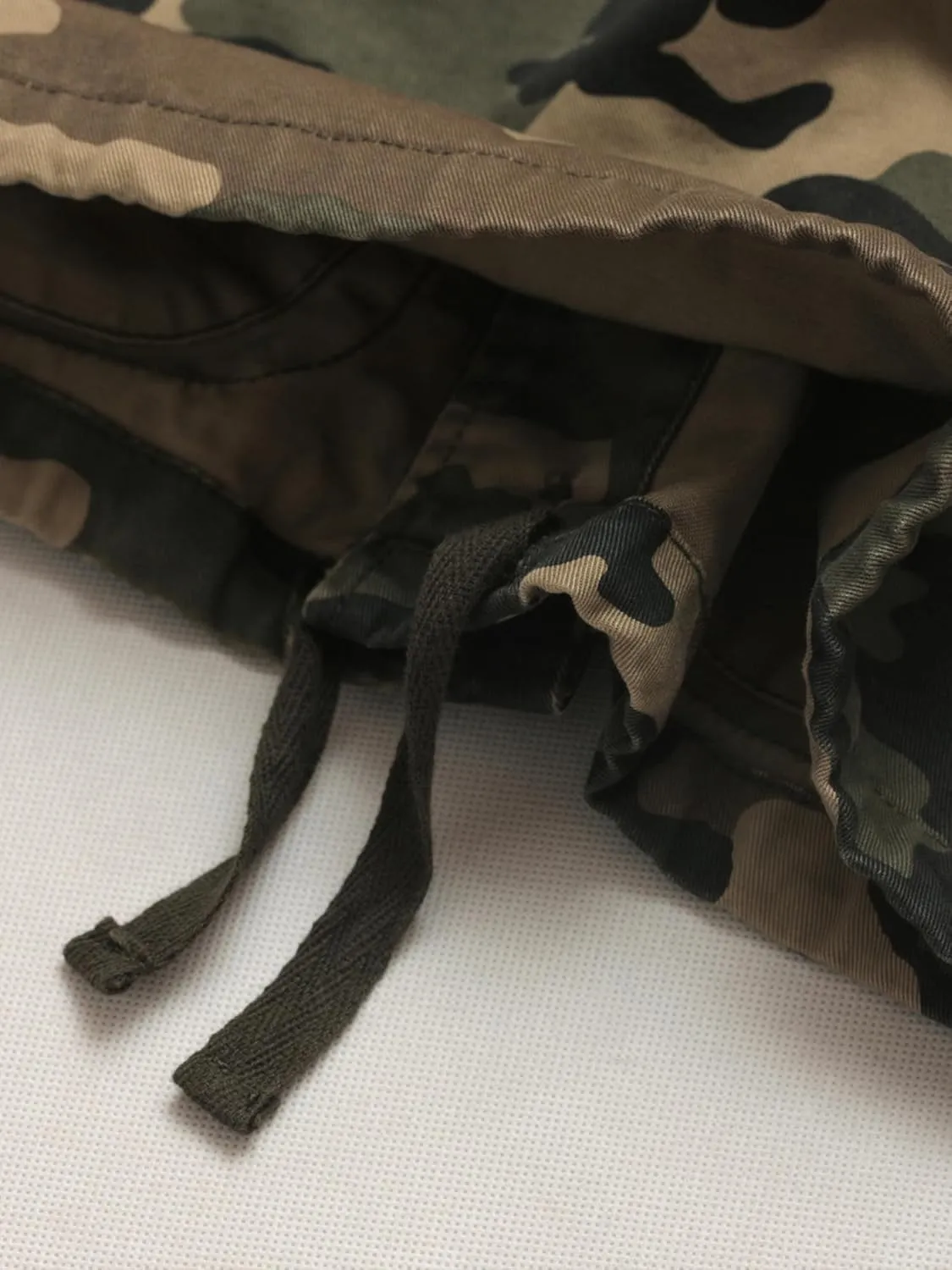 AKHKING Men's Camo Jacket M65 BDU Military Field Jacket Cotton Tactical Combat Army With Multi-Pockets Coat