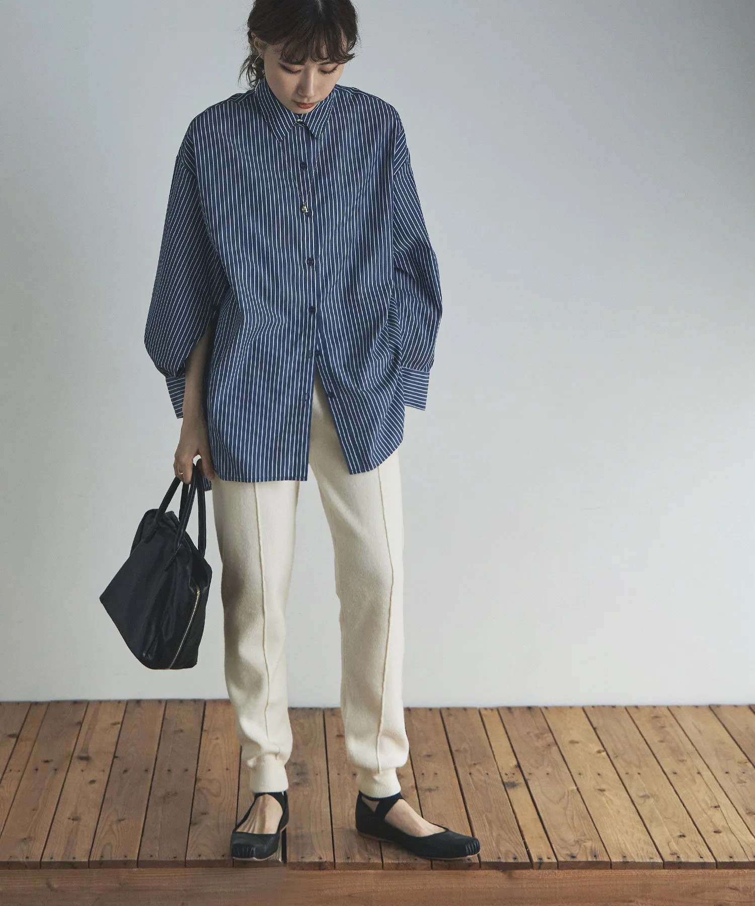 Alpaca touch knit jogger pants