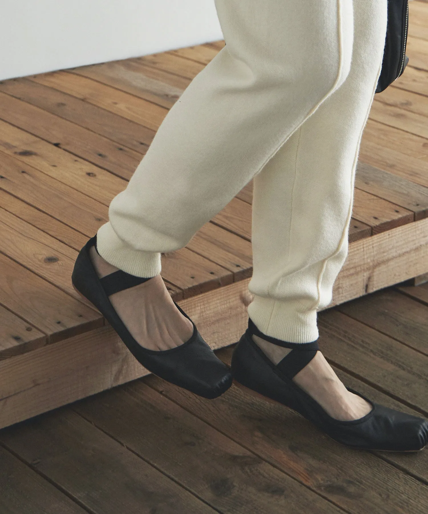 Alpaca touch knit jogger pants