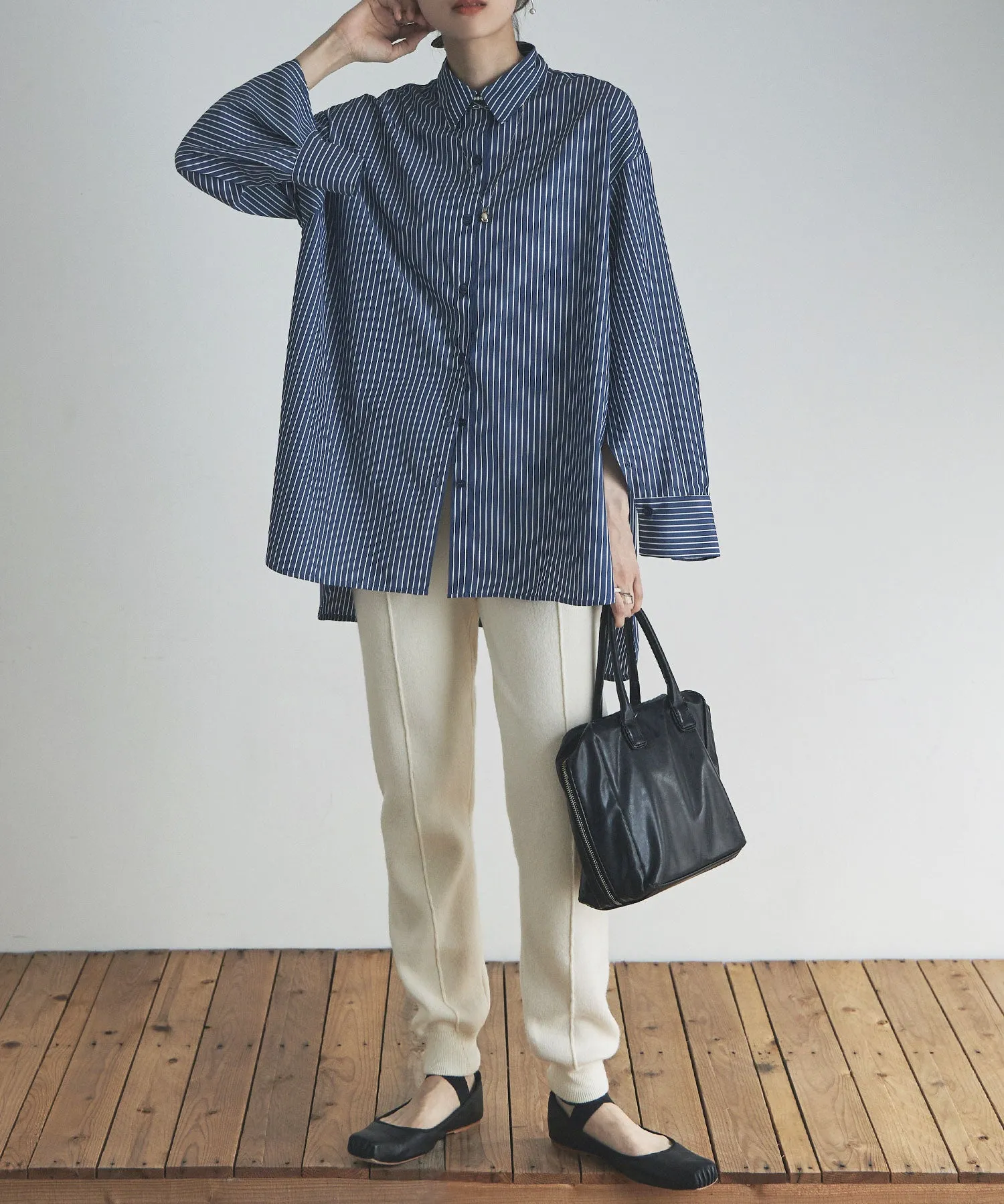 Alpaca touch knit jogger pants
