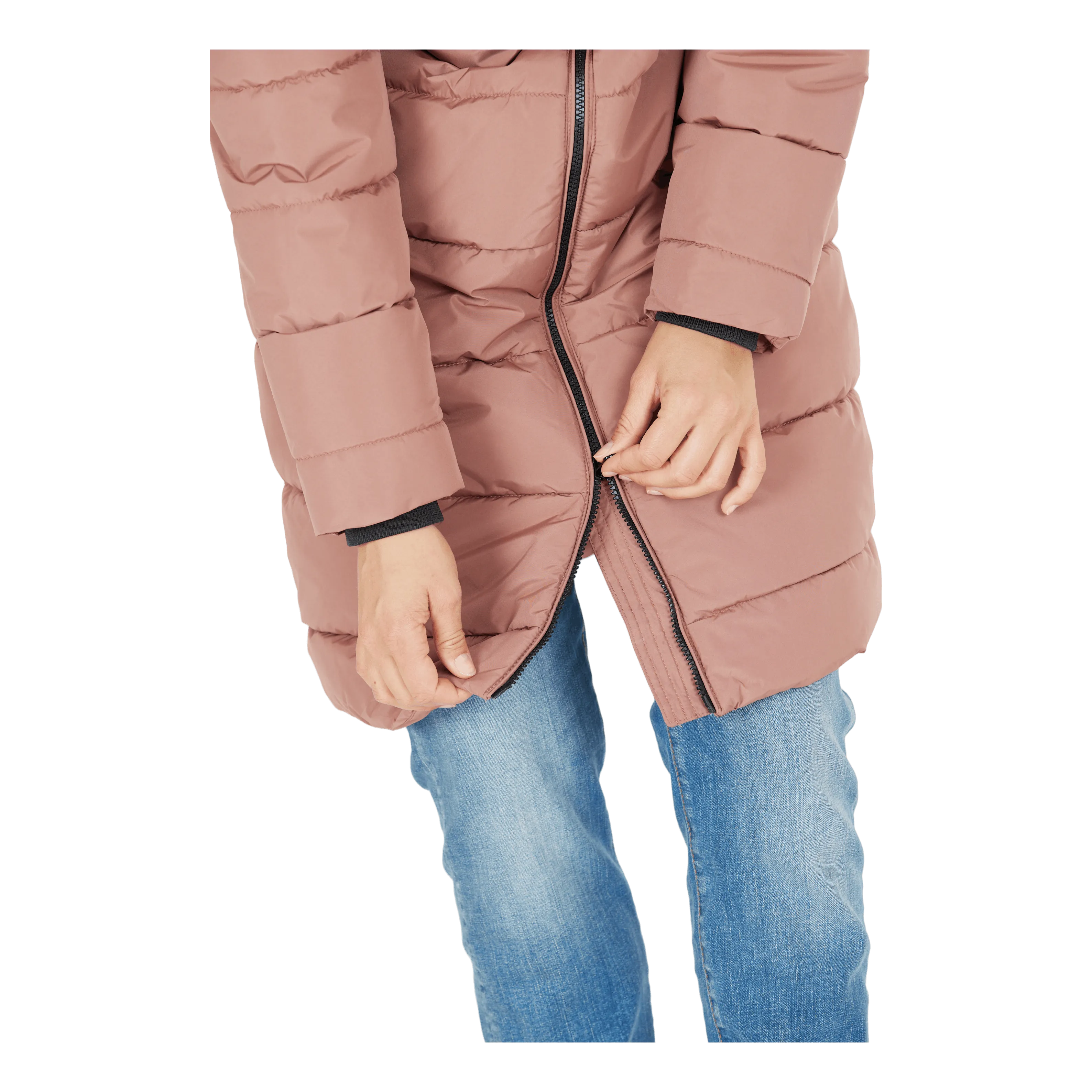 Amaretto W Long Puffer Jacket Cognac