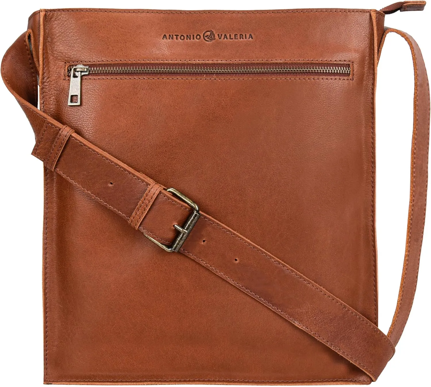 ANTONIO VALERIA Austin Premium Leather Messenger Bag for Men