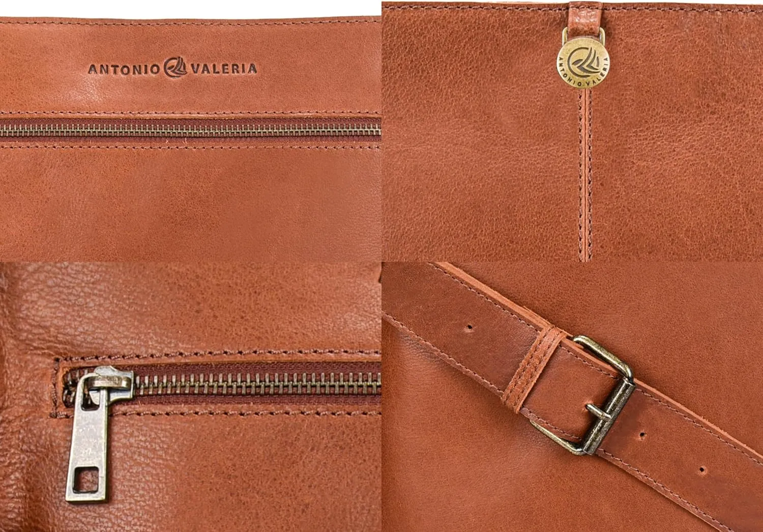 ANTONIO VALERIA Austin Premium Leather Messenger Bag for Men