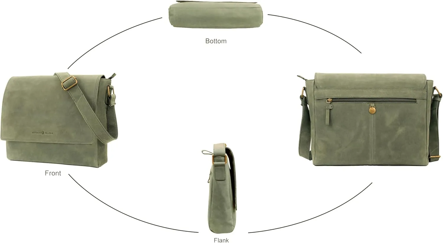 Antonio Valeria Robert Premium Leather Messenger Bag for Men