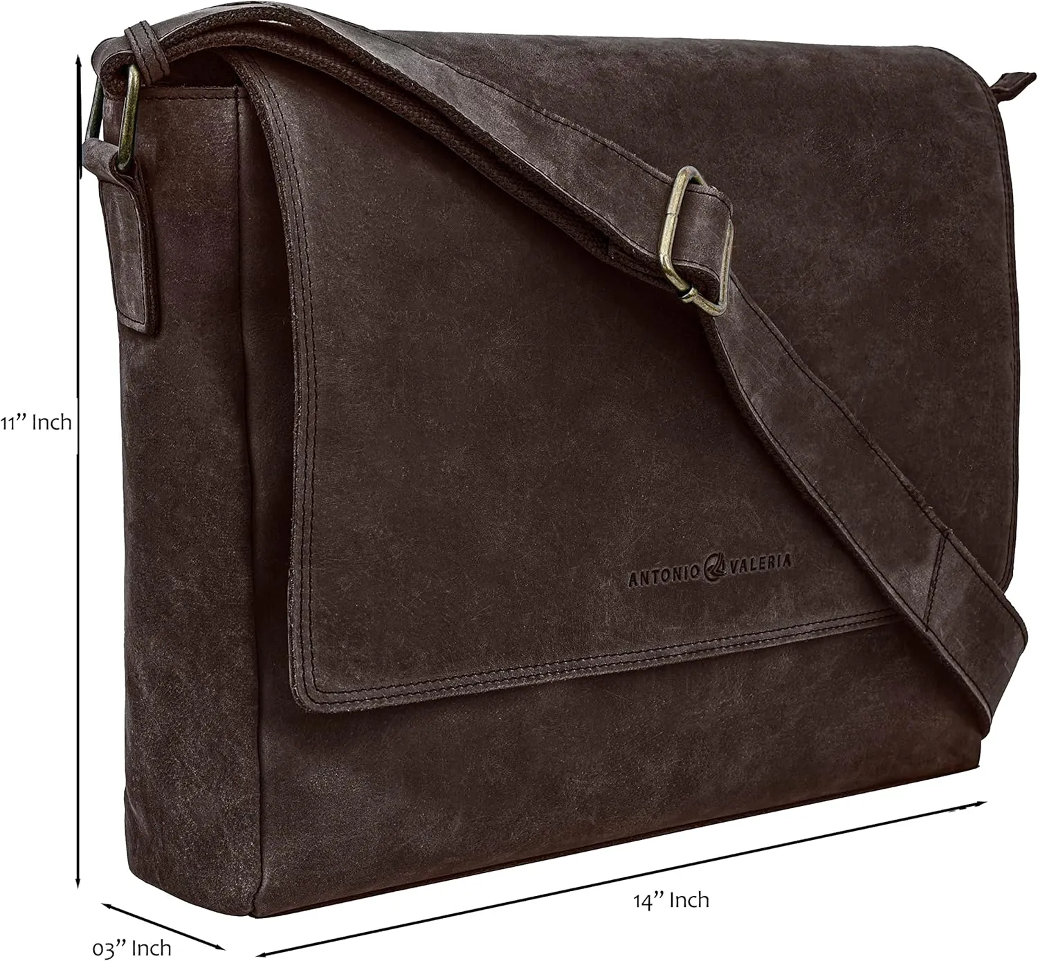 Antonio Valeria Robert Premium Leather Messenger Bag for Men
