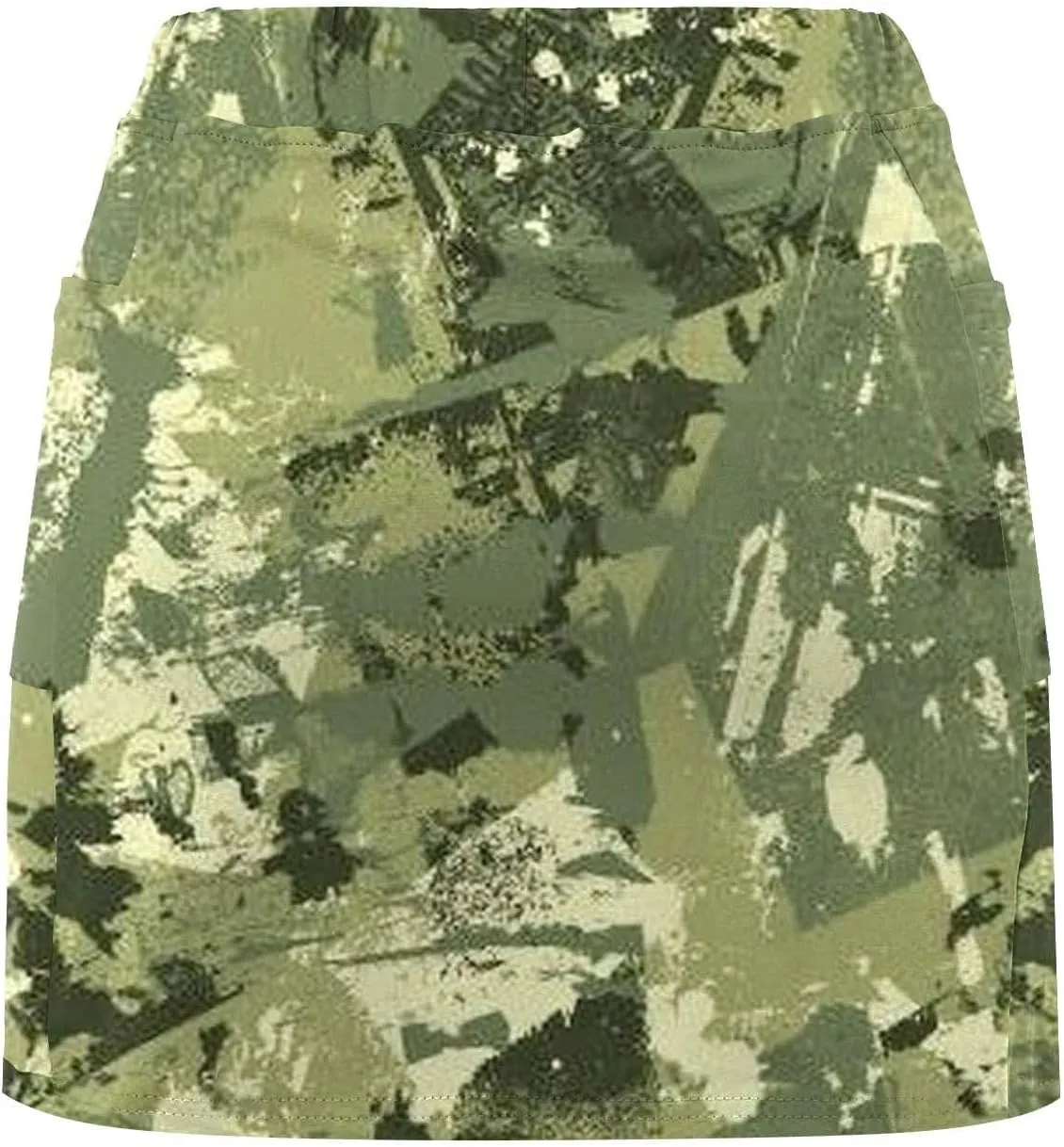 Athletic Skorts for Woman Elastic Tennis Yoga Shorts High Waist Daisy Printed Skirts Tummy Control Skinny Joggers