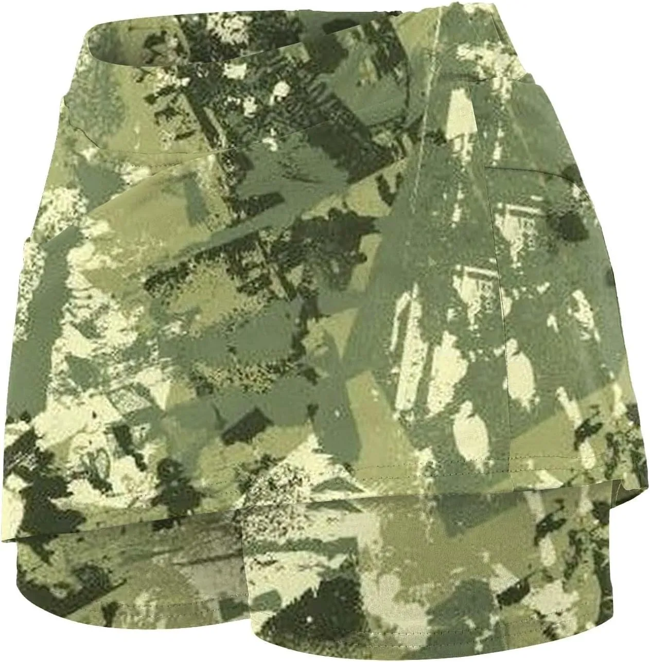 Athletic Skorts for Woman Elastic Tennis Yoga Shorts High Waist Daisy Printed Skirts Tummy Control Skinny Joggers