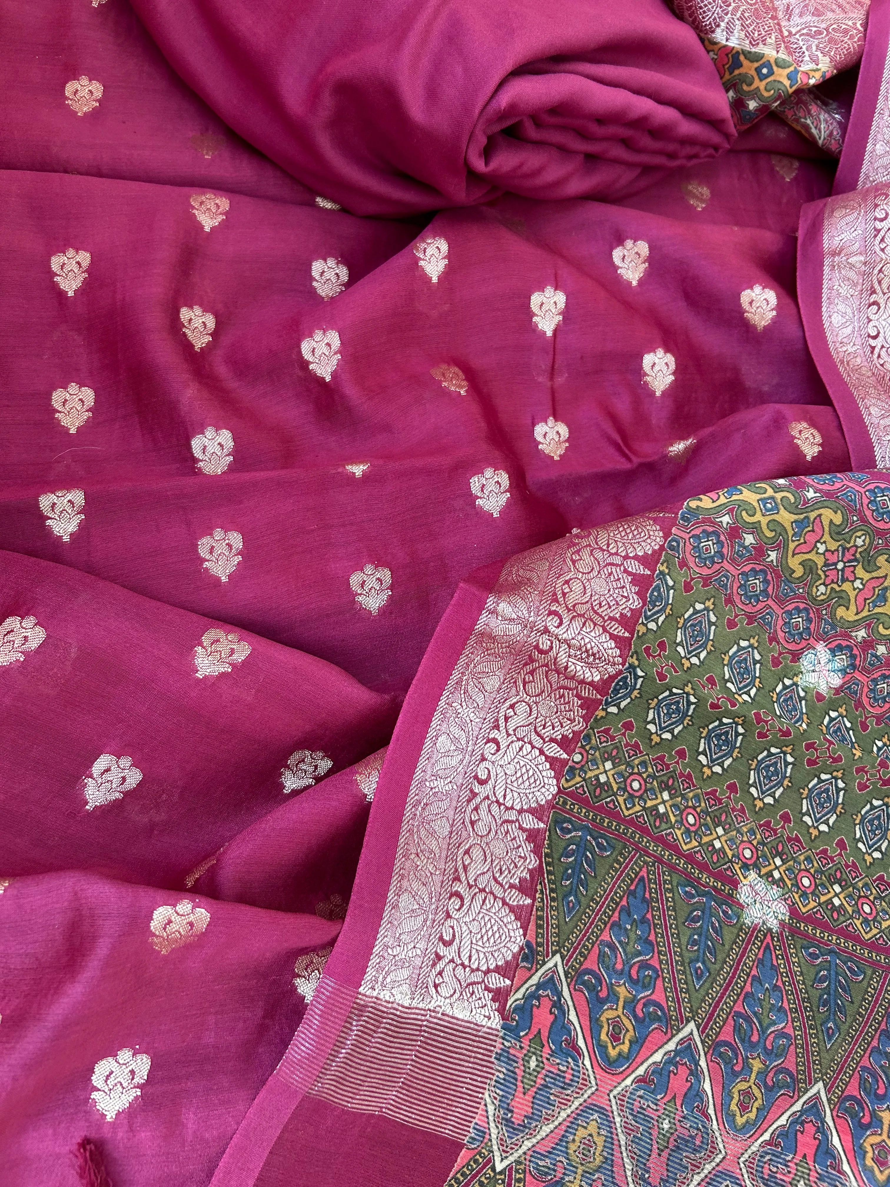 Banarasi Silk Cotton Dress Material
