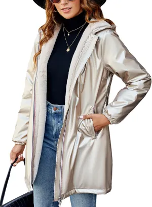 Bellivera Women Lightweight Coat Short Quilted Puffer Long Sleeve Belted Jacket Pockets