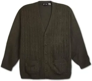 Big and Tall Premium Cable Knit Cardigan to 6X-Tall