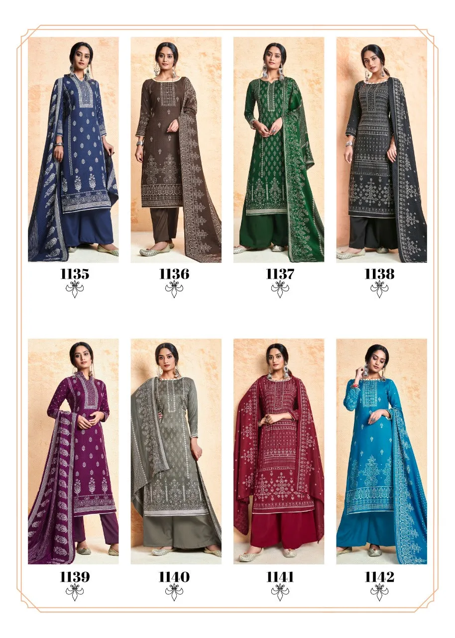 Bipson Fashion Presents Ruhi Pashmina Printed Fancy Designer Salwar Kameez