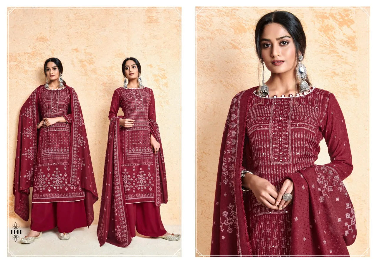 Bipson Fashion Presents Ruhi Pashmina Printed Fancy Designer Salwar Kameez