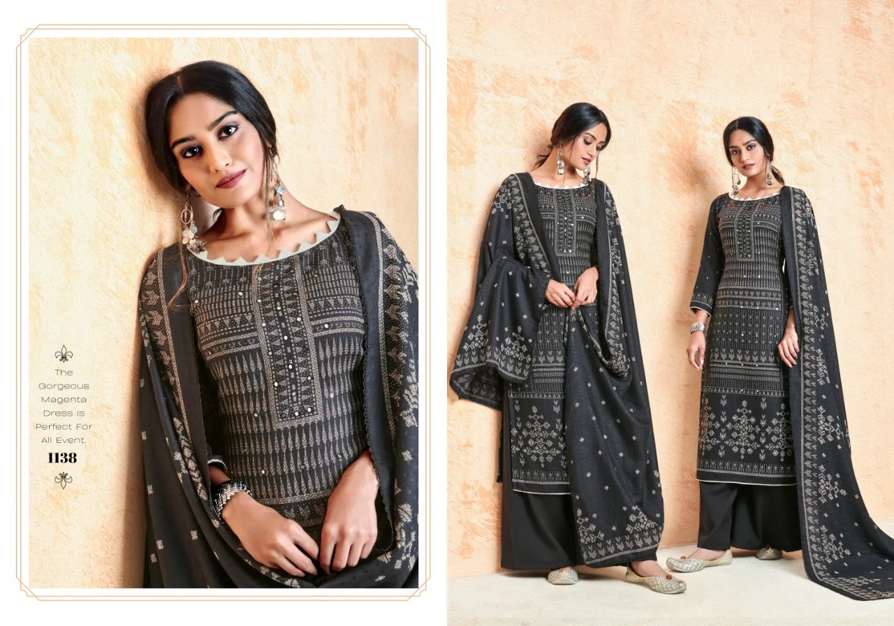 Bipson Fashion Presents Ruhi Pashmina Printed Fancy Designer Salwar Kameez