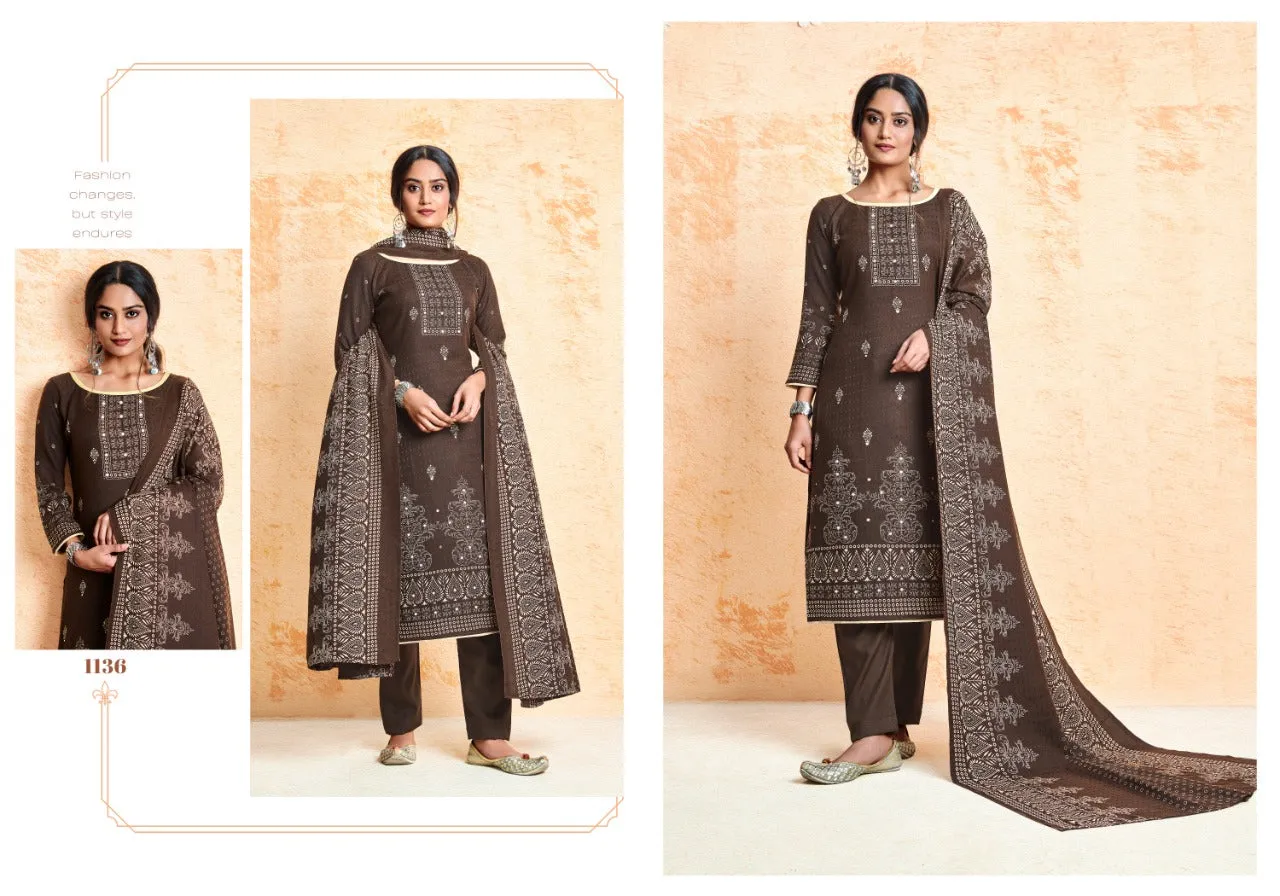 Bipson Fashion Presents Ruhi Pashmina Printed Fancy Designer Salwar Kameez