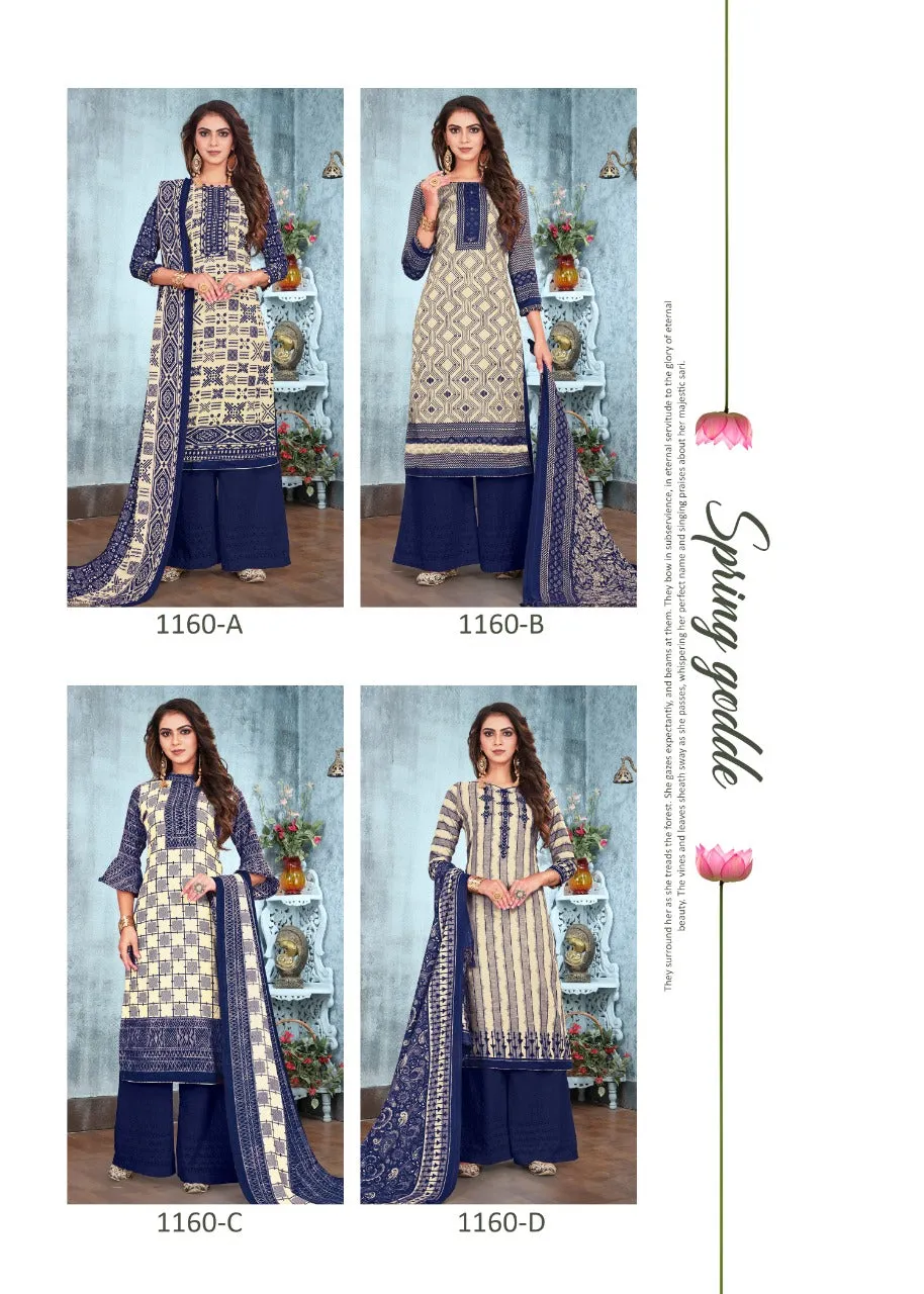 Bipson Fashion Presents Season 1160 Pashmina Printed Embroidery Work Fancy Designer Kameez
