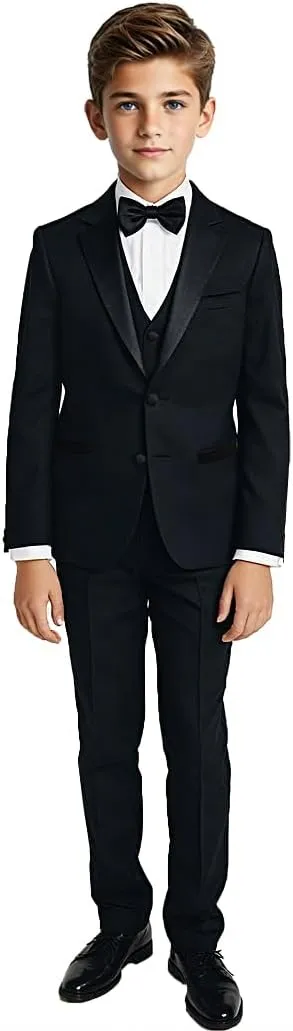 Black n Bianco Boy's Modern Tuxedo Dresswear Set