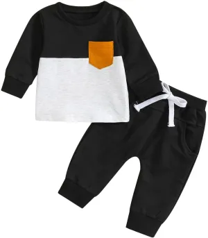 Boy Clothes Size 6 Months Toddler Boy's Long Sleeved Two Color Pant Suit For 0 To 3 Years Boy Gift 3 Months