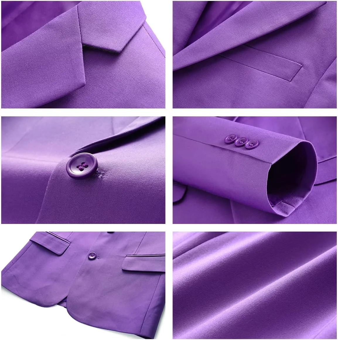 Boys Suits Solid Slim Fit Tuxedo 3 Piece Set with Blazer Jacket Dressing Pants Vest for Kids Wedding Prom Ring Bearer Outfit