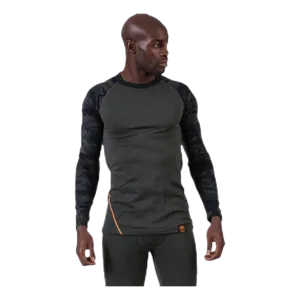 Camo Merino Wool Crew Green
