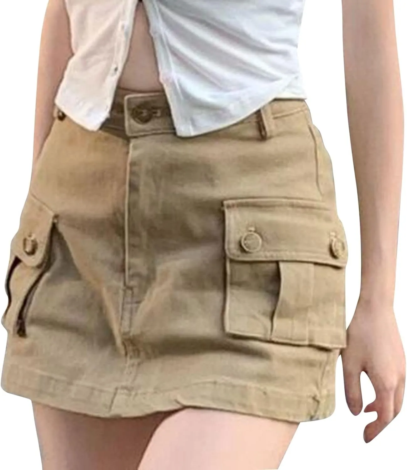 Camo Skirts for Women High Waisted Mini Skirt Women's Cargo Skirt Jean Skirt Mini Skirt Pleated Short A Line