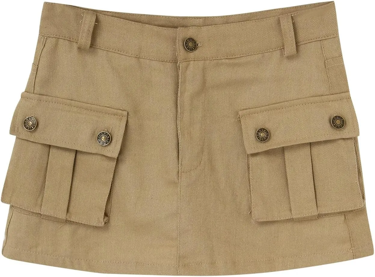 Camo Skirts for Women High Waisted Mini Skirt Women's Cargo Skirt Jean Skirt Mini Skirt Pleated Short A Line