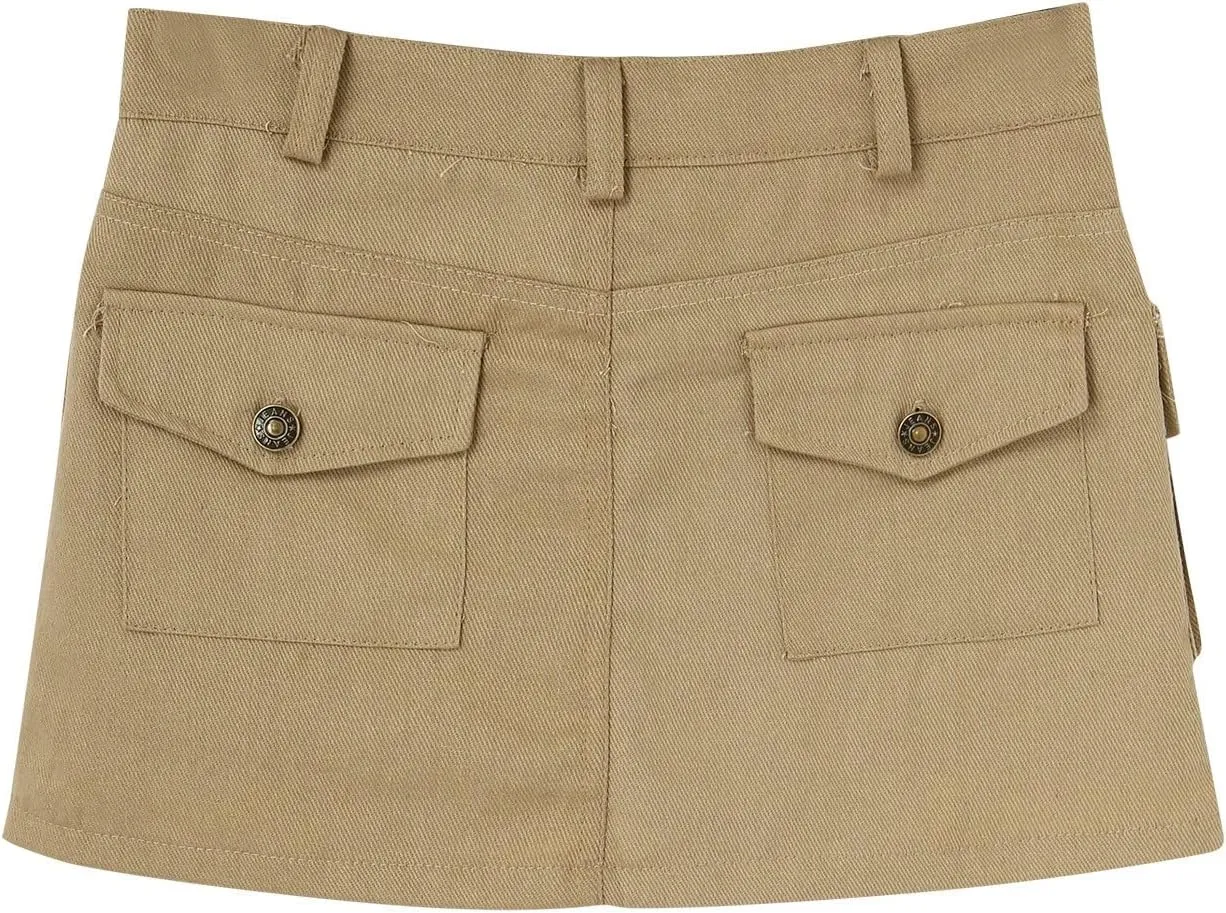 Camo Skirts for Women High Waisted Mini Skirt Women's Cargo Skirt Jean Skirt Mini Skirt Pleated Short A Line