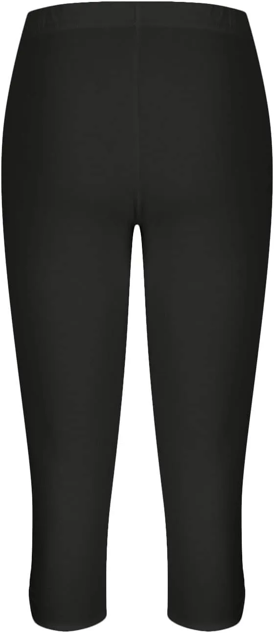 Capri Leggings for Women 2024 Summer Plus Size Capris Knee Length Casual Workout Yoga Capri Pants Beach Cropped Pants