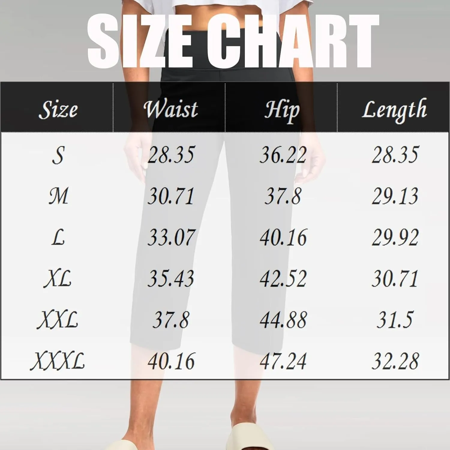 Capri Pants for Women High Waist Workout Yoga Pants with Pockets Tummy Control Crop Athletic Straight Trousers